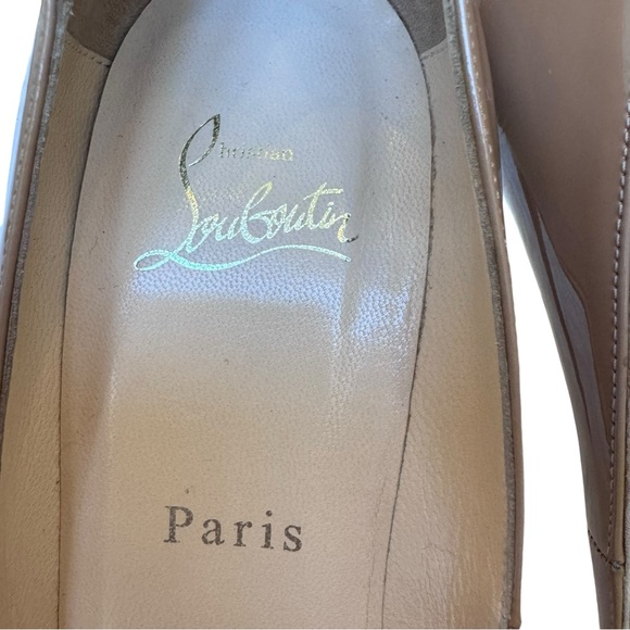 Christian Louboutin Pigalle Plato 140 Patent Calf Pumps Nude - Picture 10 of 12